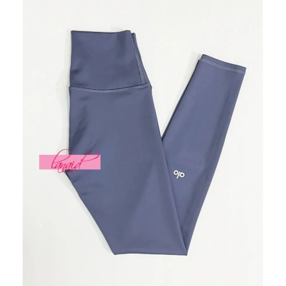 Alo 7/8 High-Waist Airlift Leggings Infinity Blue Hi-Rise Waisted Tights Skinny